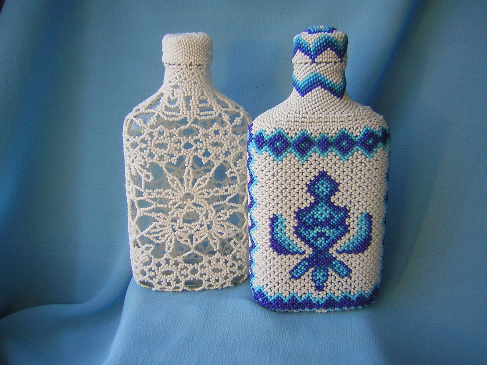 decor of bottles with beads