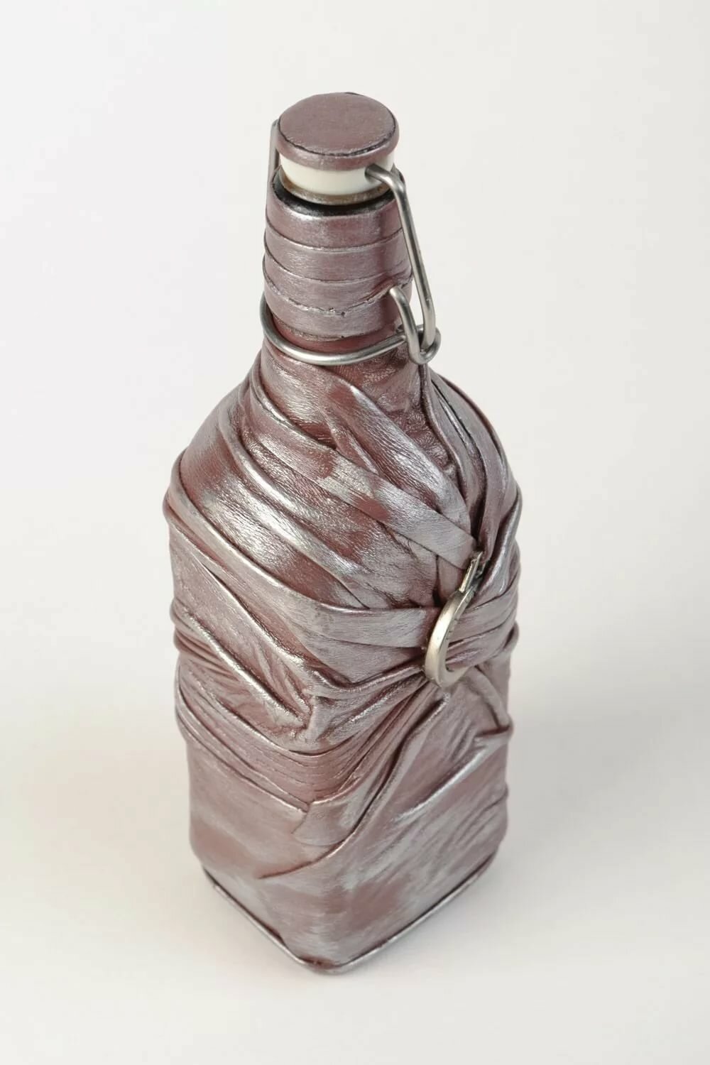 bottle decor leather