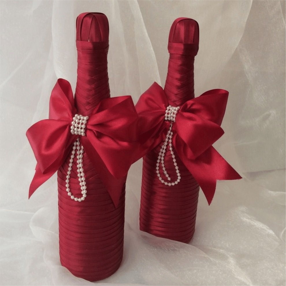 bottle decor ribbons design