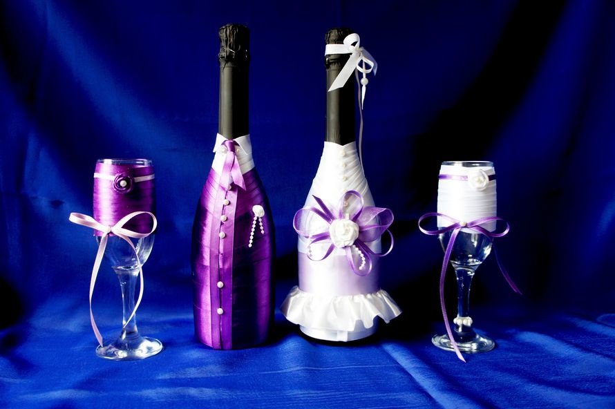 bottle decor ribbons photo