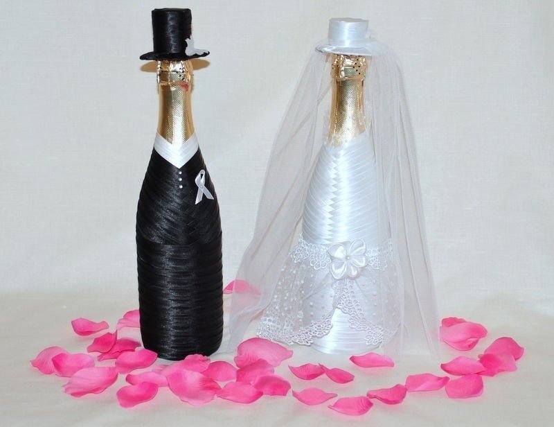 bottle decor ribbons for wedding