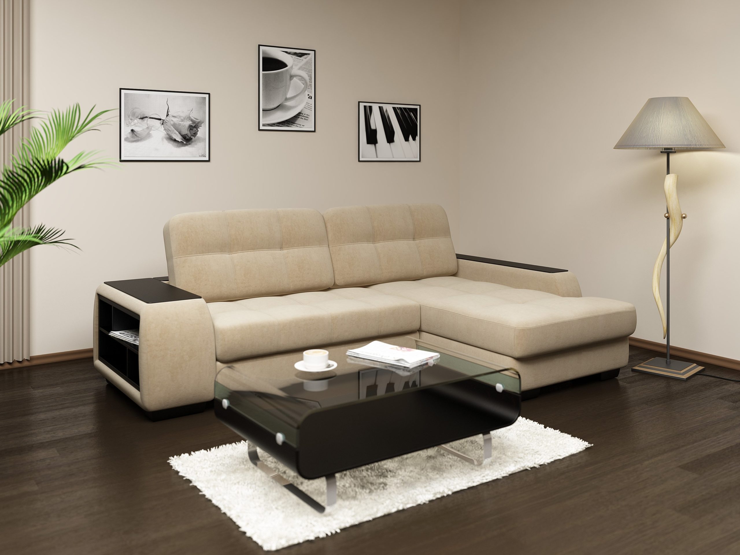 beige sofa