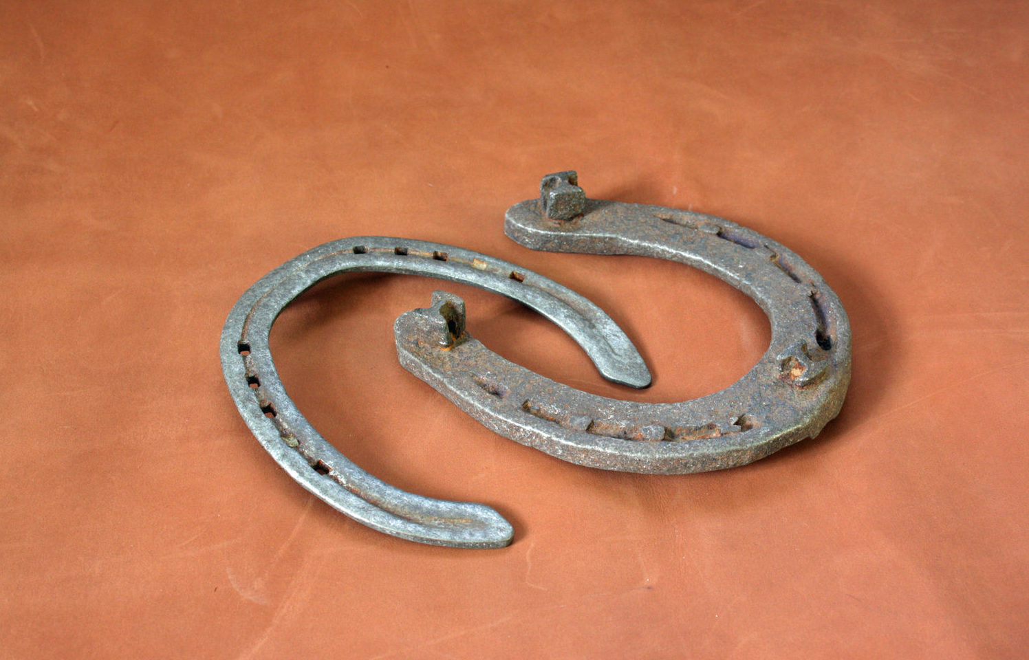 forged worn horseshoe