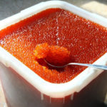 red caviar in a bucket