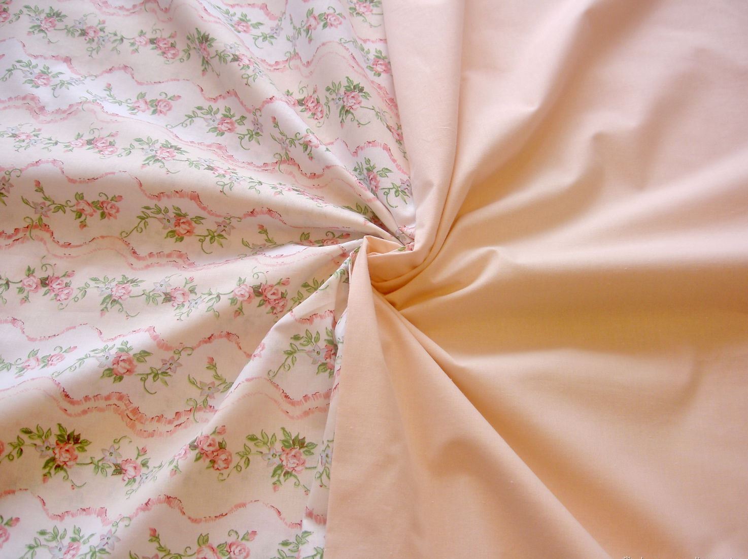 percale fabric peach