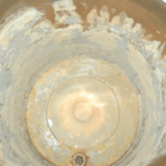 limescale on the walls of the kettle