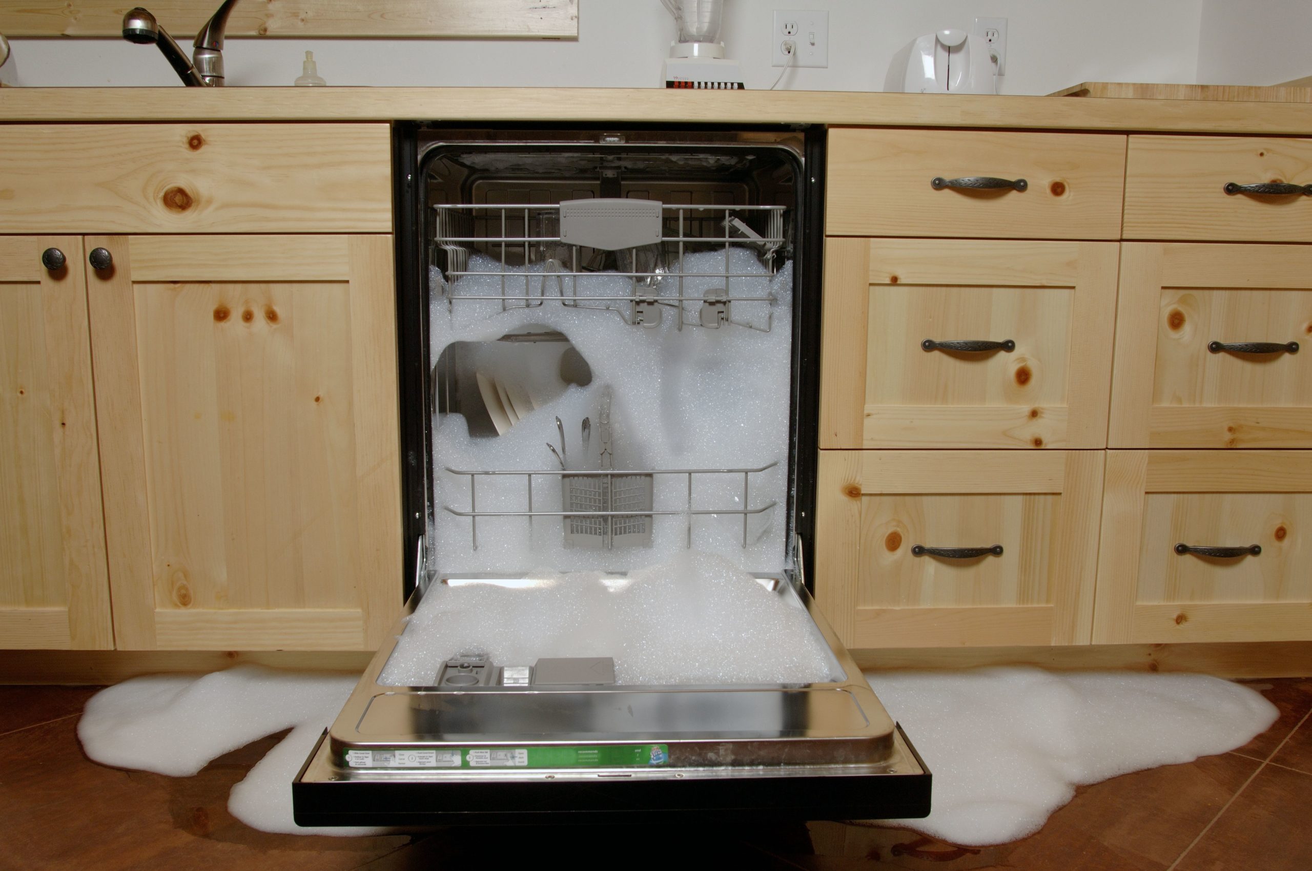 incorrect installation of the dishwasher