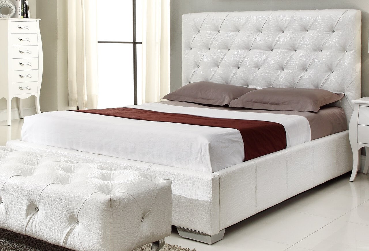 orthopedic mattress on the bed