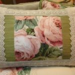 taie d'oreiller patchwork avec rose