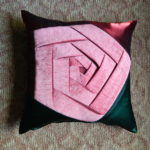 patchwork pillowcase with rose photo