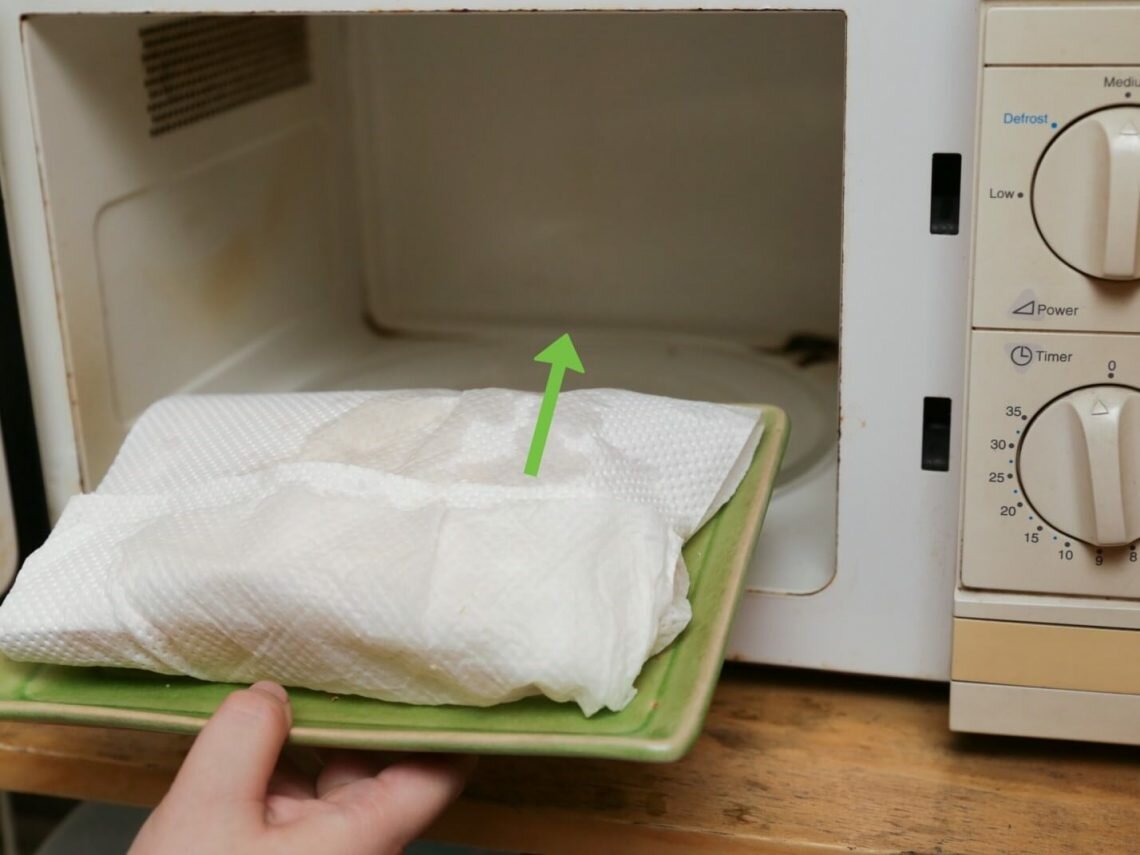 towels in the microwave