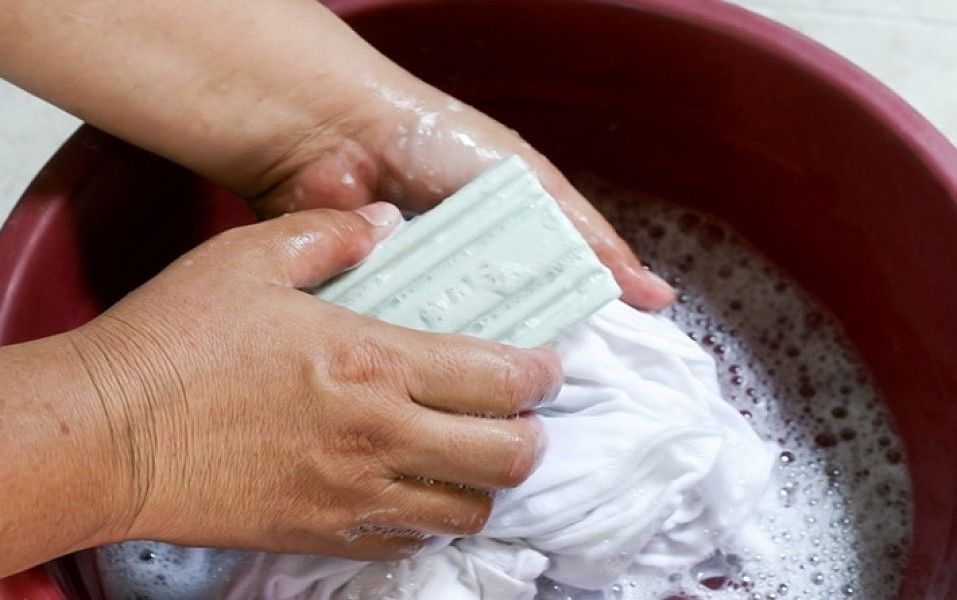 hand wash with soap