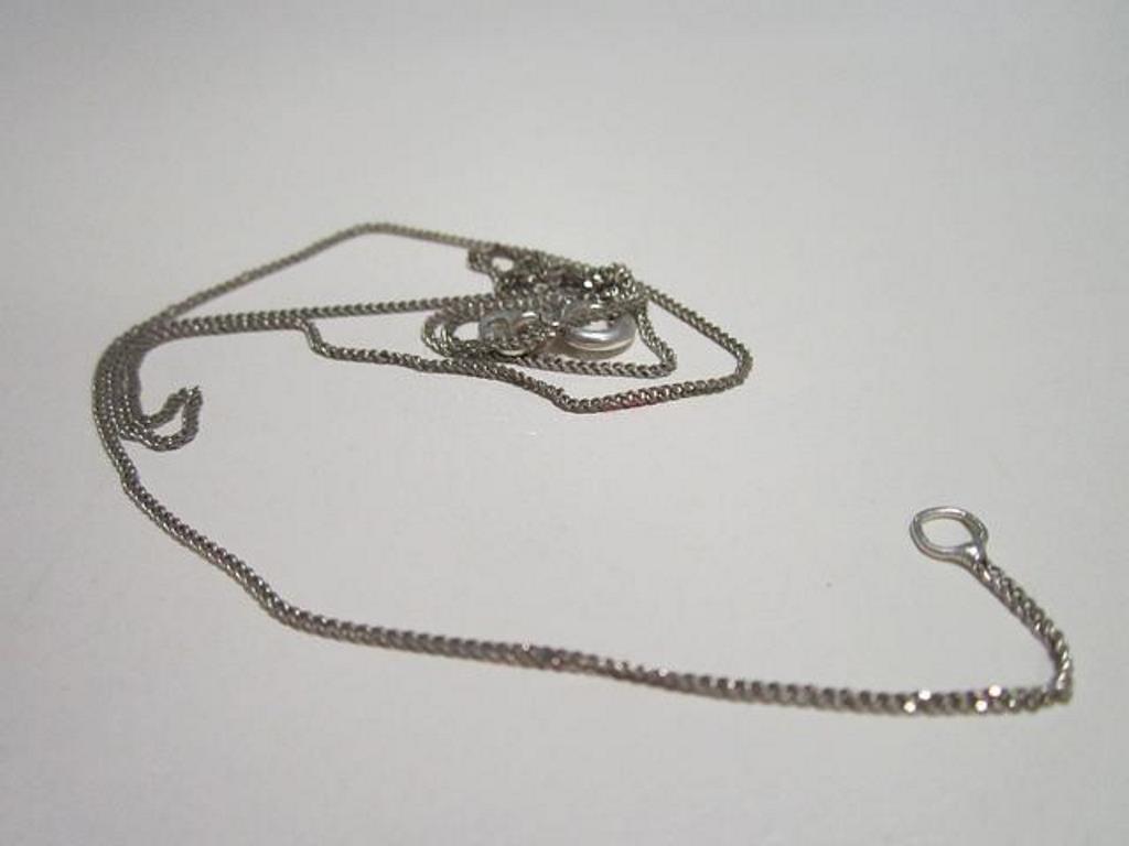 silver chain after cleaning