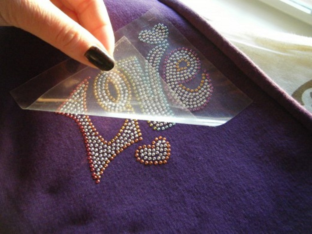 iron on clothes rhinestones