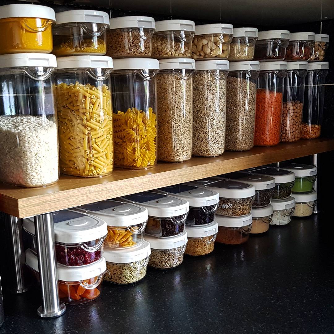 storage of cereals in the kitchen