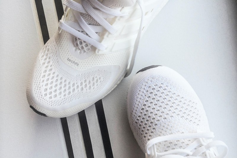 white textile sneakers