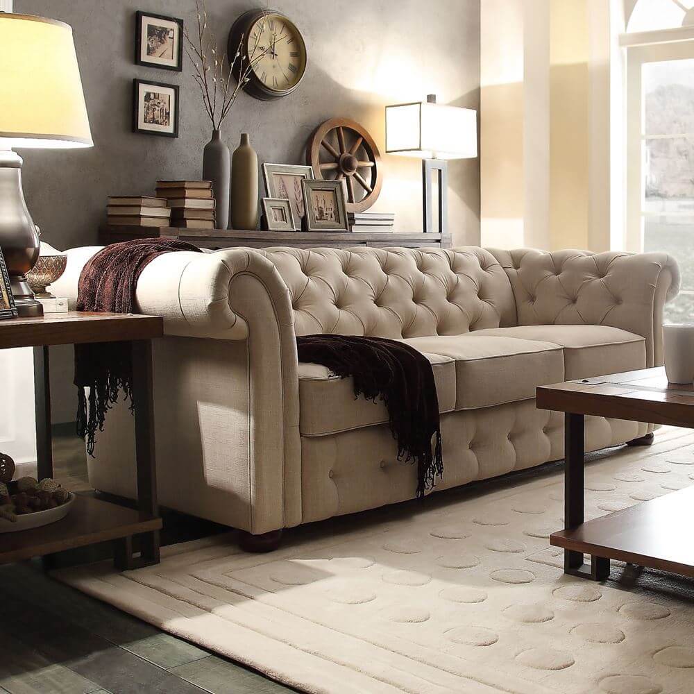 beige sofa