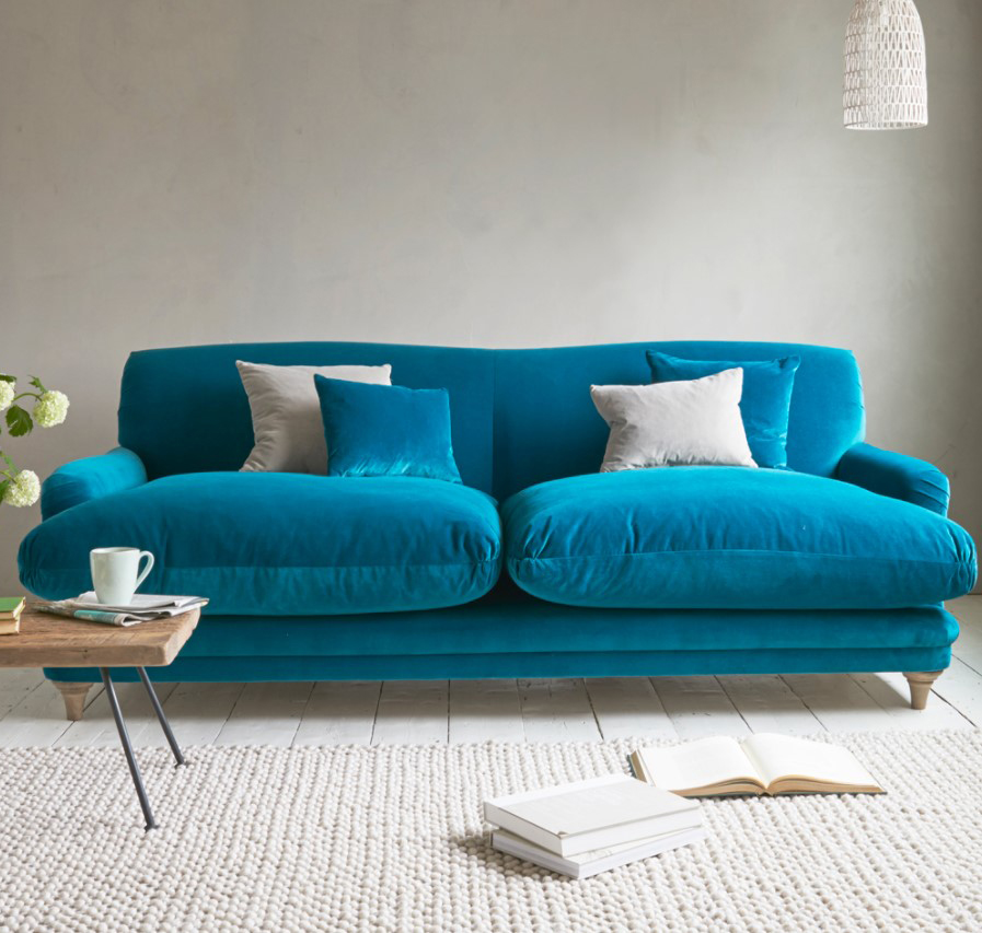 turquoise sofa