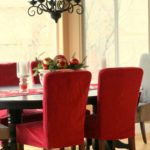 chair cover red raspberry