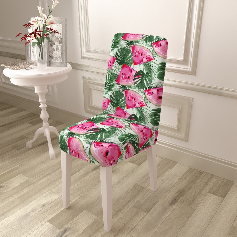 chair cover made of coarse calico