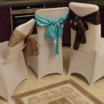 chair cover with bows