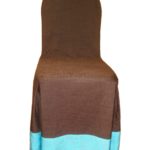 chair cover brown with skirt