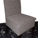 chair cover gray gabardine