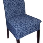 chair cover blue with pattern