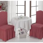 chair cover dark pink