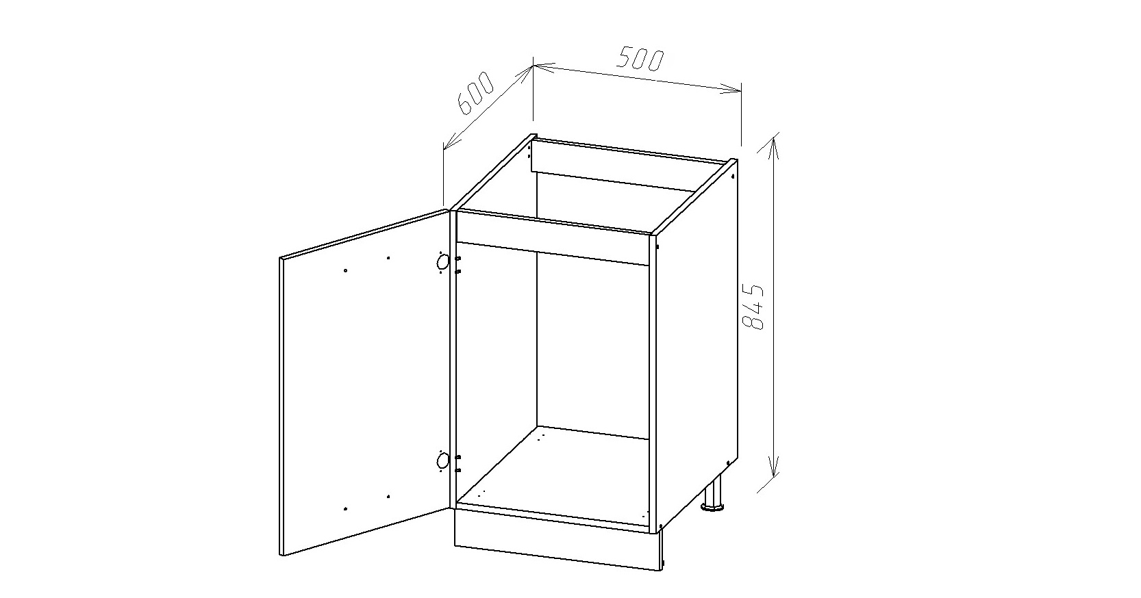 lower cabinet for kitchen drawing