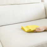 cleaning leather sofa