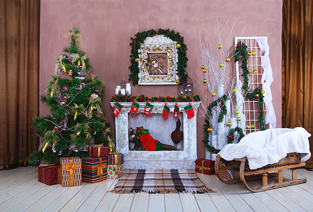 decor christmas fireplace