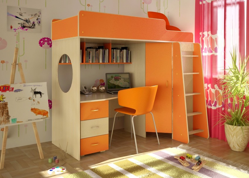 baby bed loft design