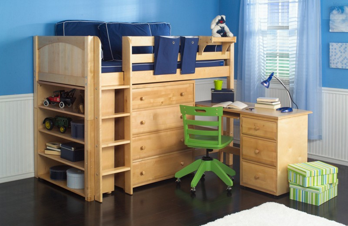 children's bed loft made of wood