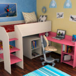 baby loft bed with table design ideas