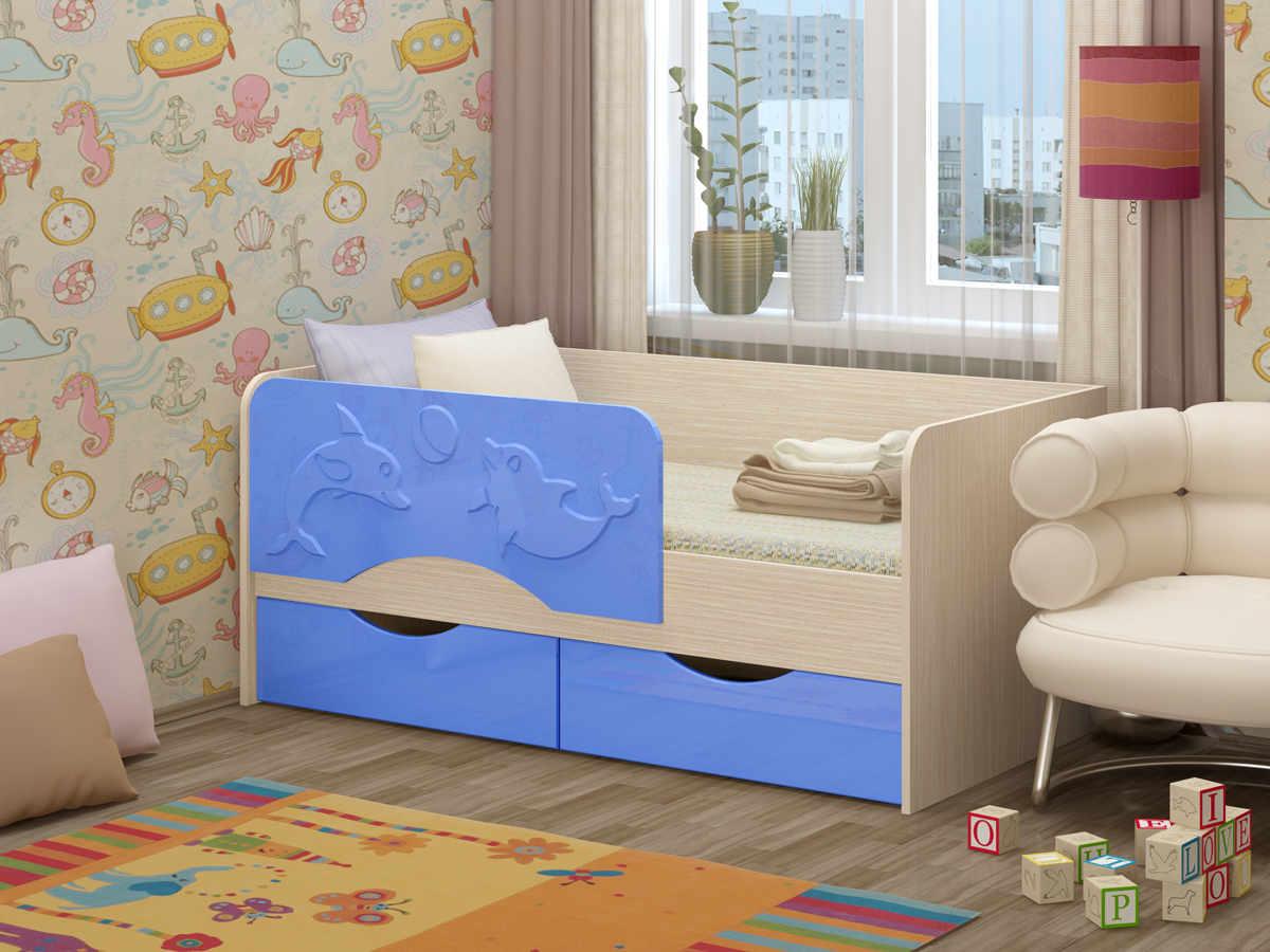 baby bed dolphin design ideas