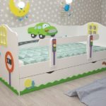 children's bed with bumpers and drawers from 2 years old