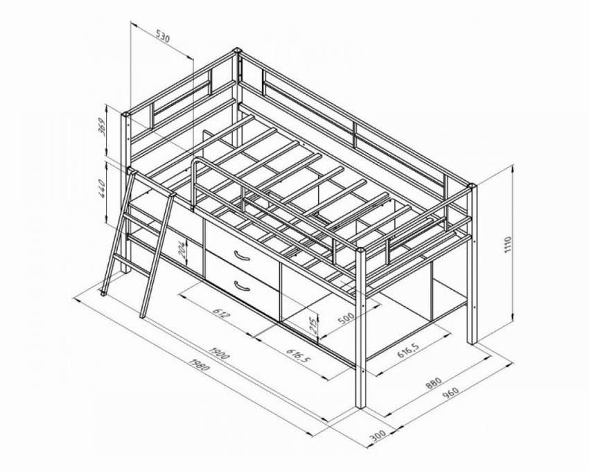 do-it-yourself children's bed drawing photo