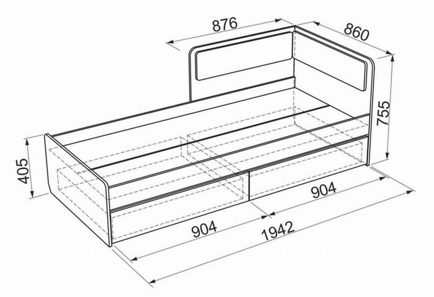 DIY children's bed drawing