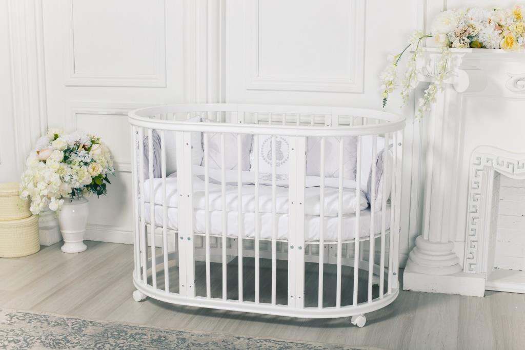 baby bed transformer oval