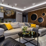 sofas in gray-brown tones types of design