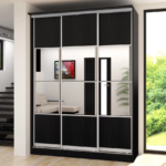 wardrobe design black-mirrored