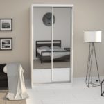 armoire design étroite blanc