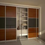 wardrobe design red and brown