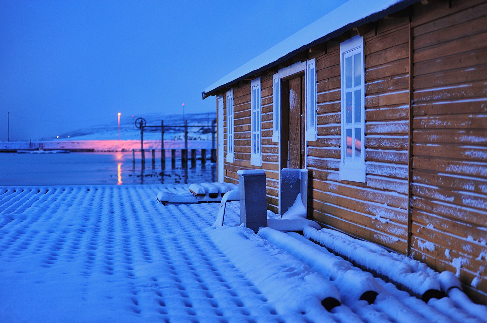 house in the snow