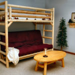 loft bed with log sofa