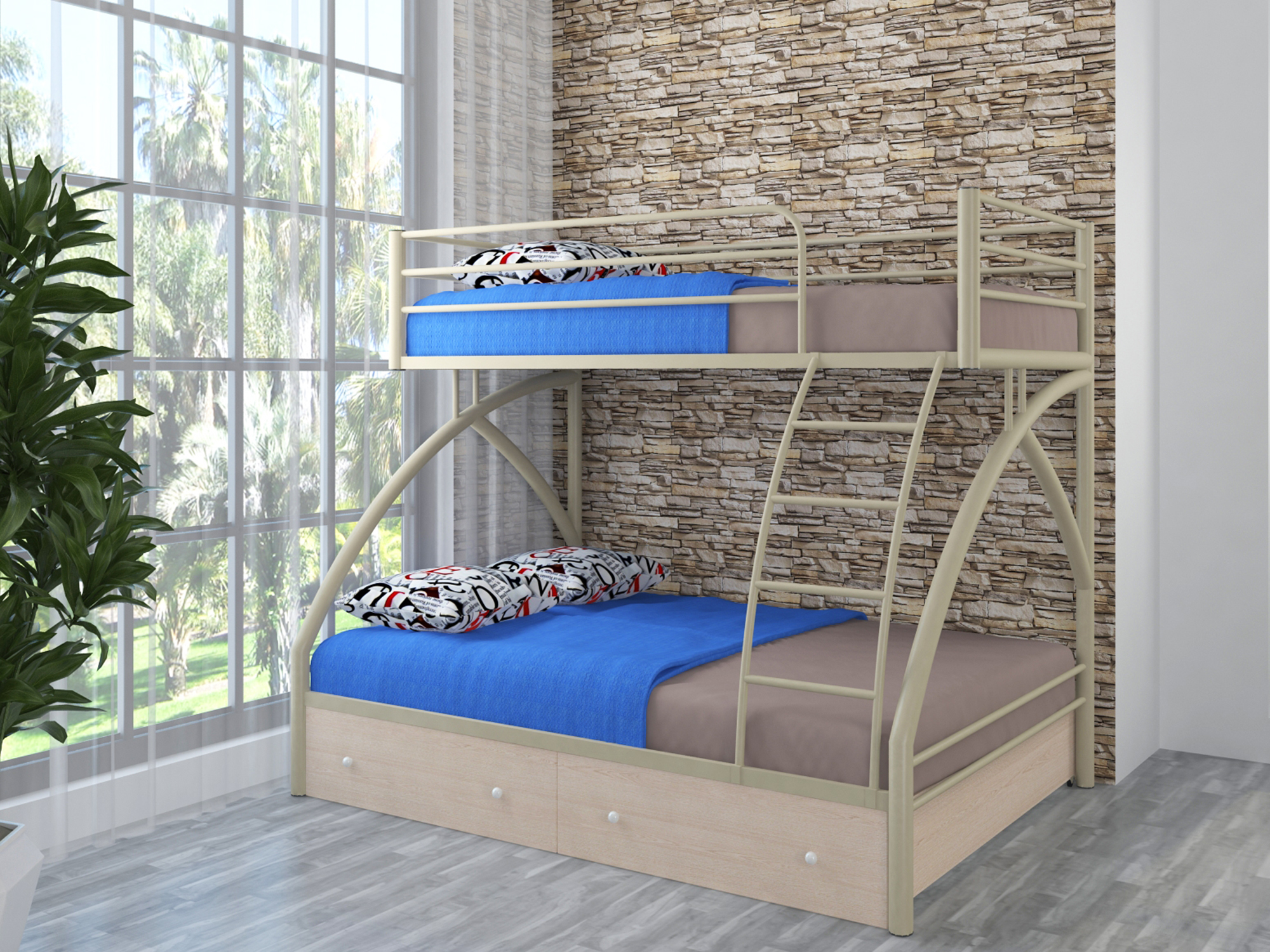 bunk bed metal photo decoration