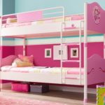 pink bunk bed for girl