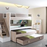 white bunk bed with drawers