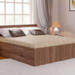 double bed with drawers decoration